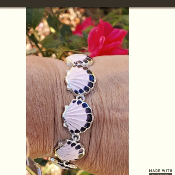 Enamel seashell bracelet‎ - Picture 1 of 7